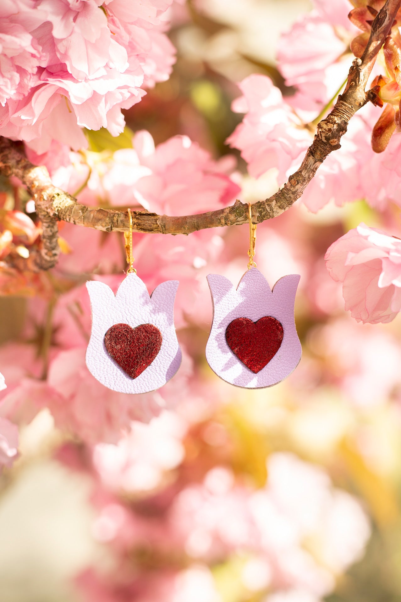 Boucles d'oreilles Tulipes de Coeur