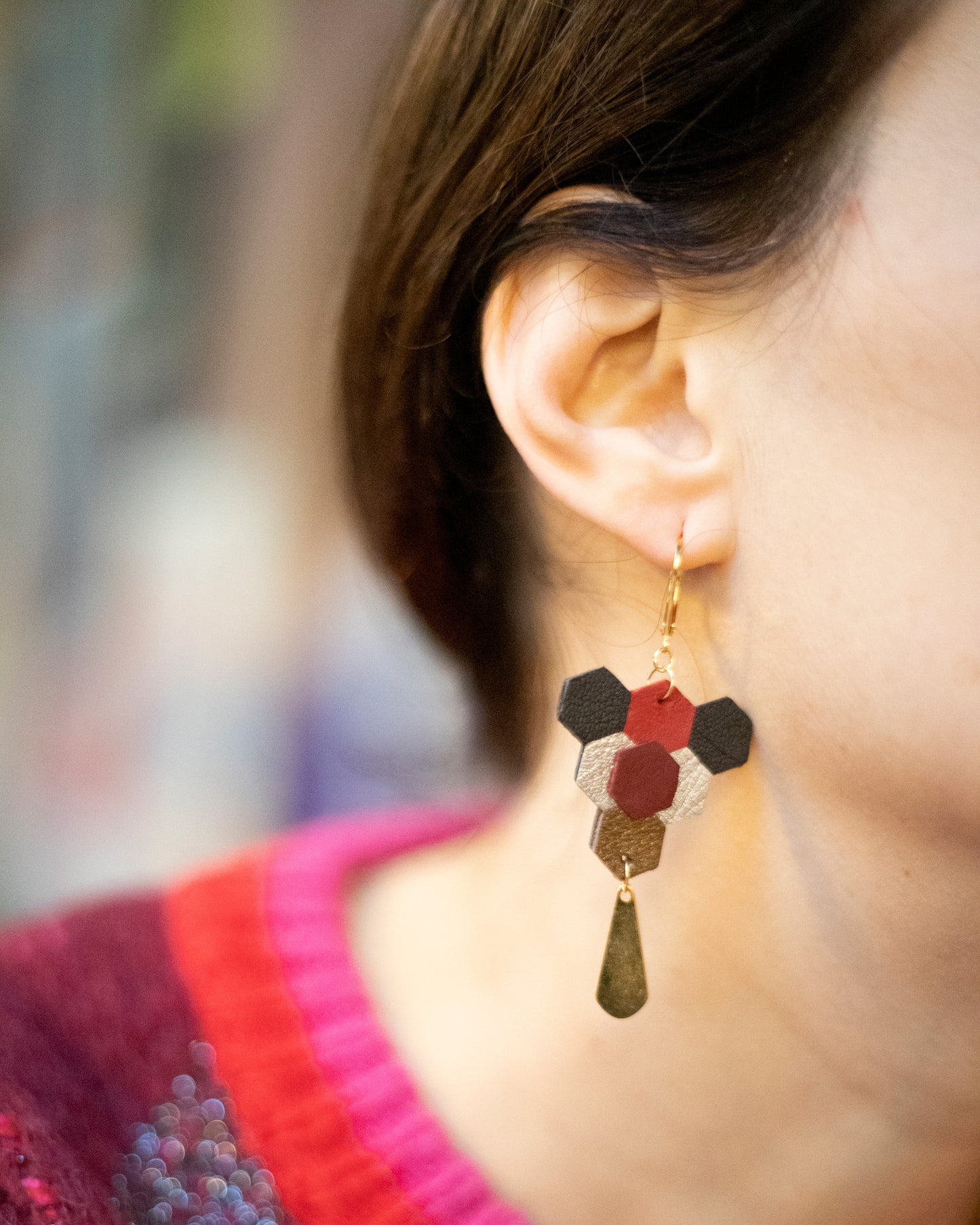 Boucles d’oreilles Audrey rouges