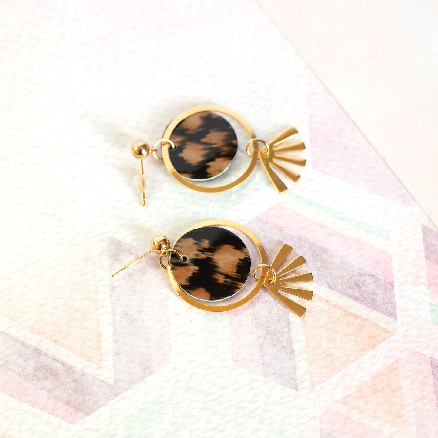 Boucles d'oreilles Kléo marron