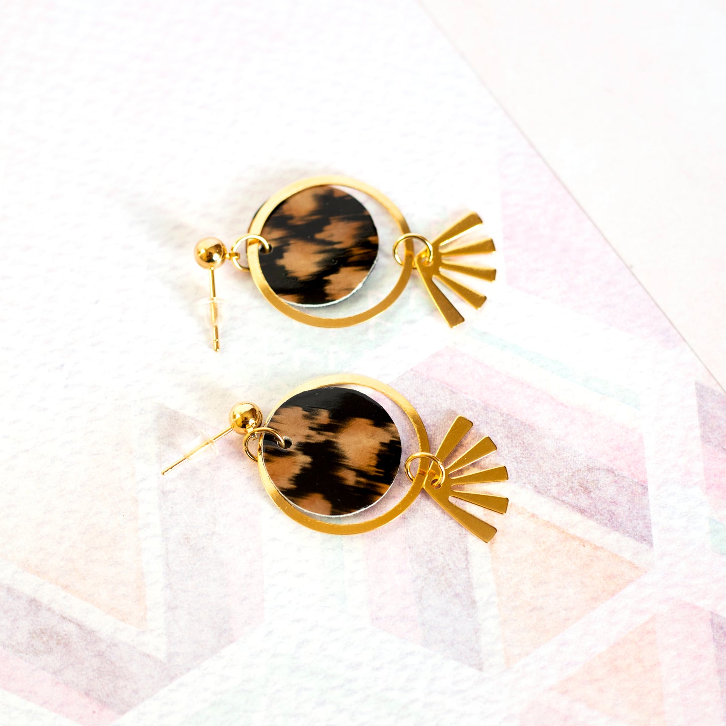 Boucles d'oreilles Kléo marron