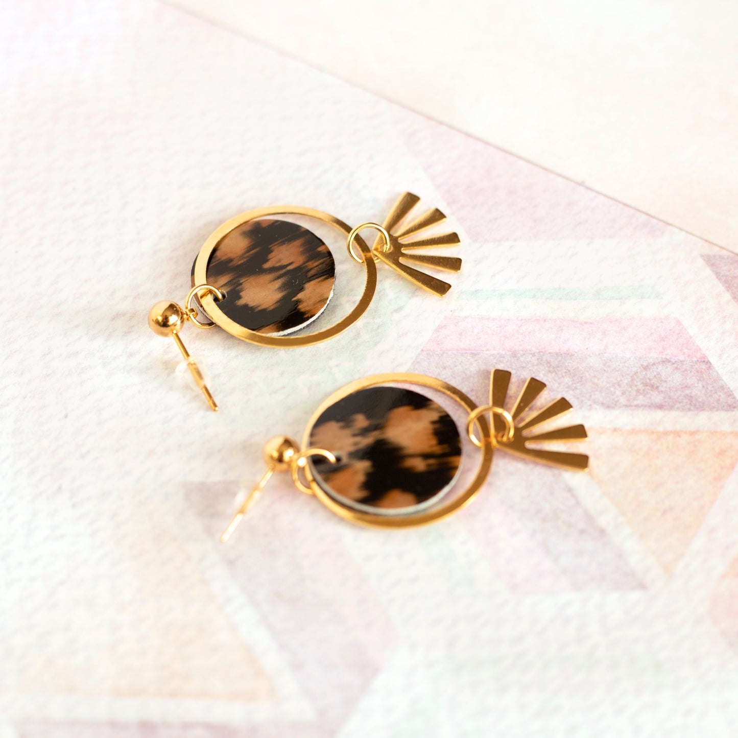 Boucles d'oreilles Kléo marron