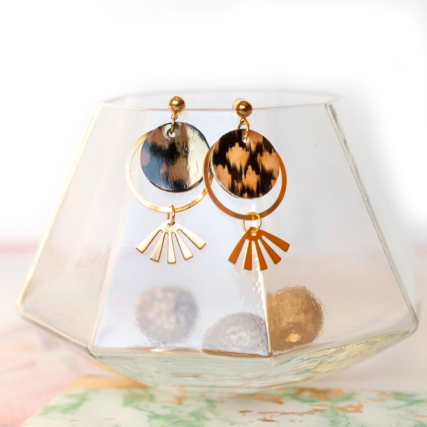 Boucles d'oreilles Kléo marron