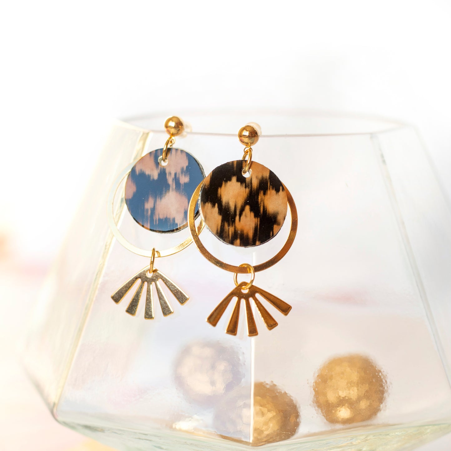 Boucles d'oreilles Kléo marron