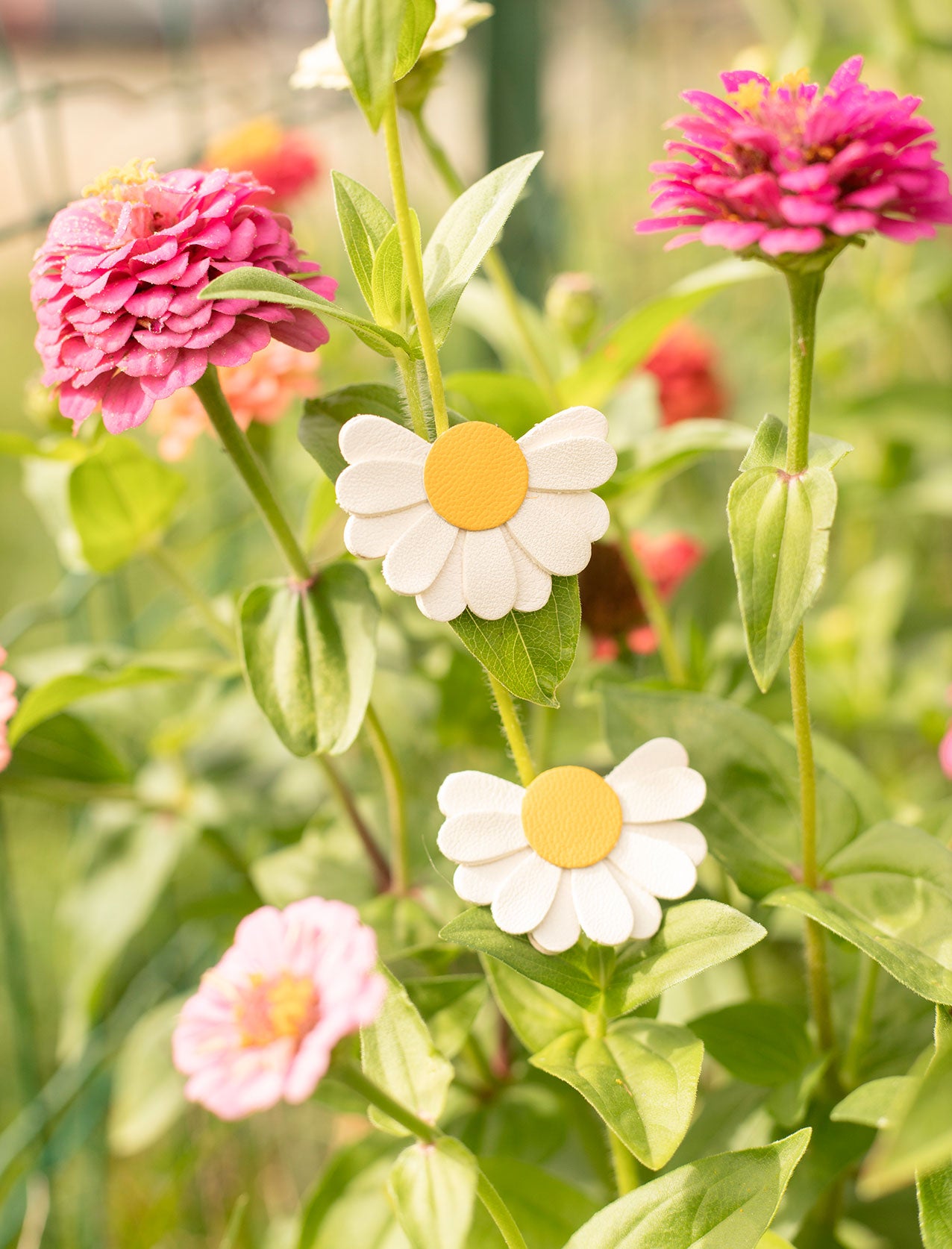 Boucles d'oreilles demi-marguerite
