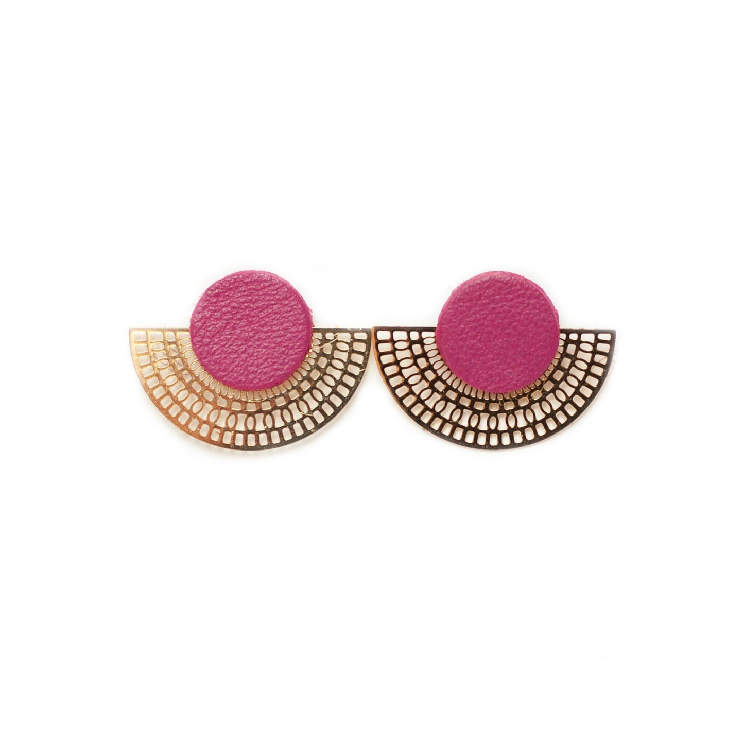 Puces d'oreilles cuir couleurs au choix