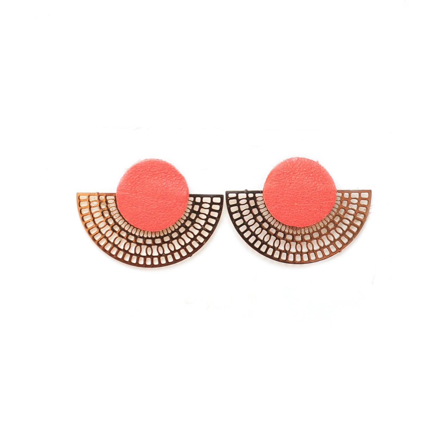 Puces d'oreilles cuir couleurs au choix