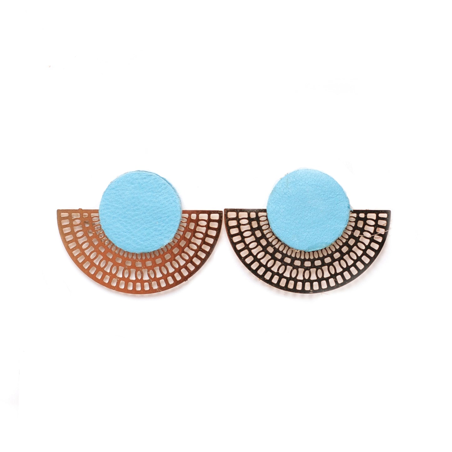 Puces d'oreilles cuir couleurs au choix