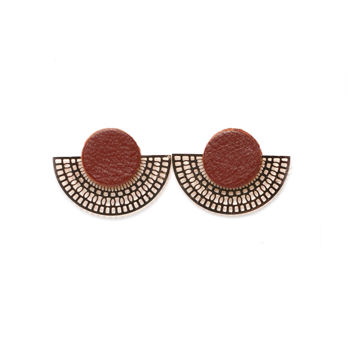 Puces d'oreilles cuir couleurs au choix