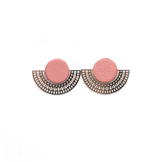 Puces d'oreilles cuir couleurs au choix