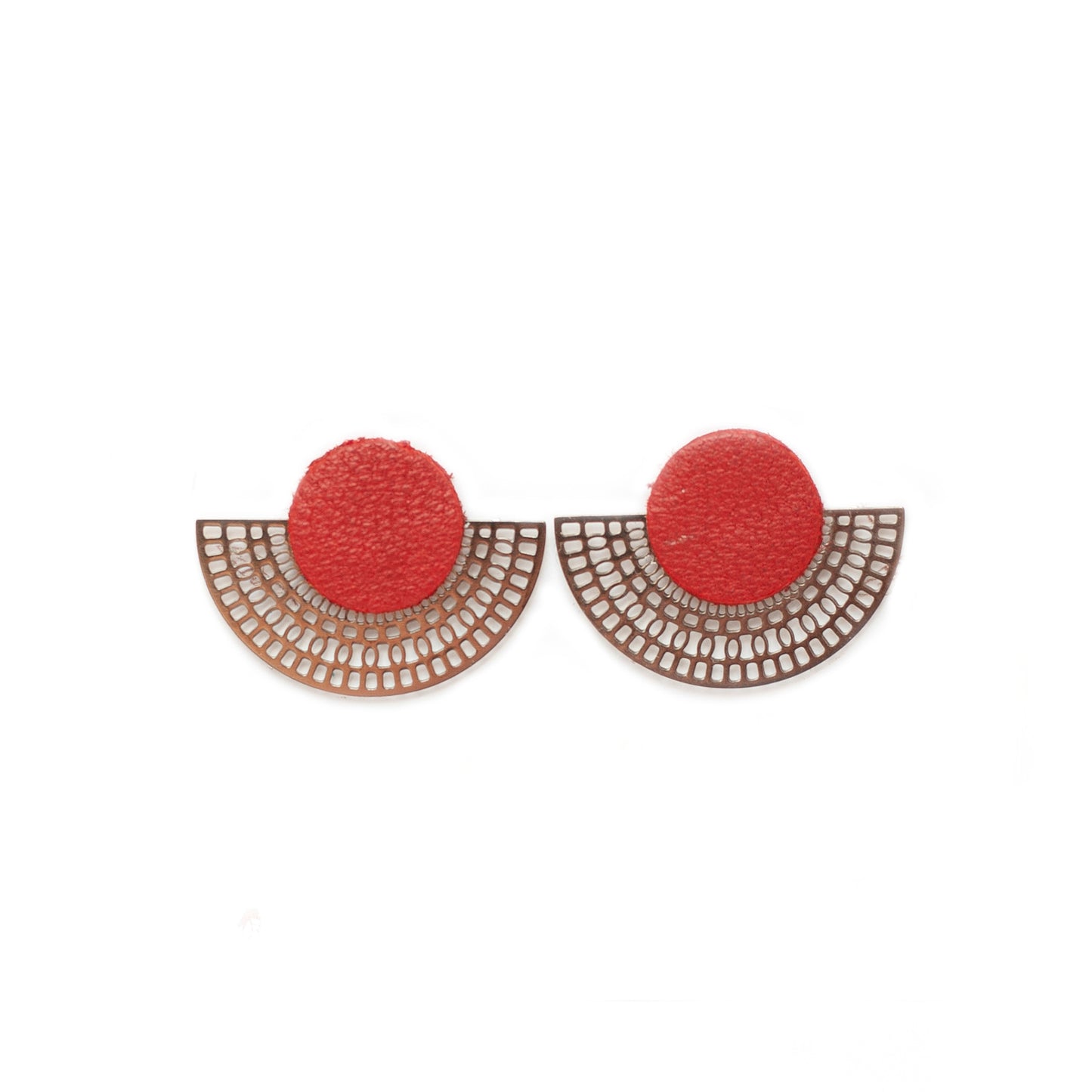 Puces d'oreilles cuir couleurs au choix