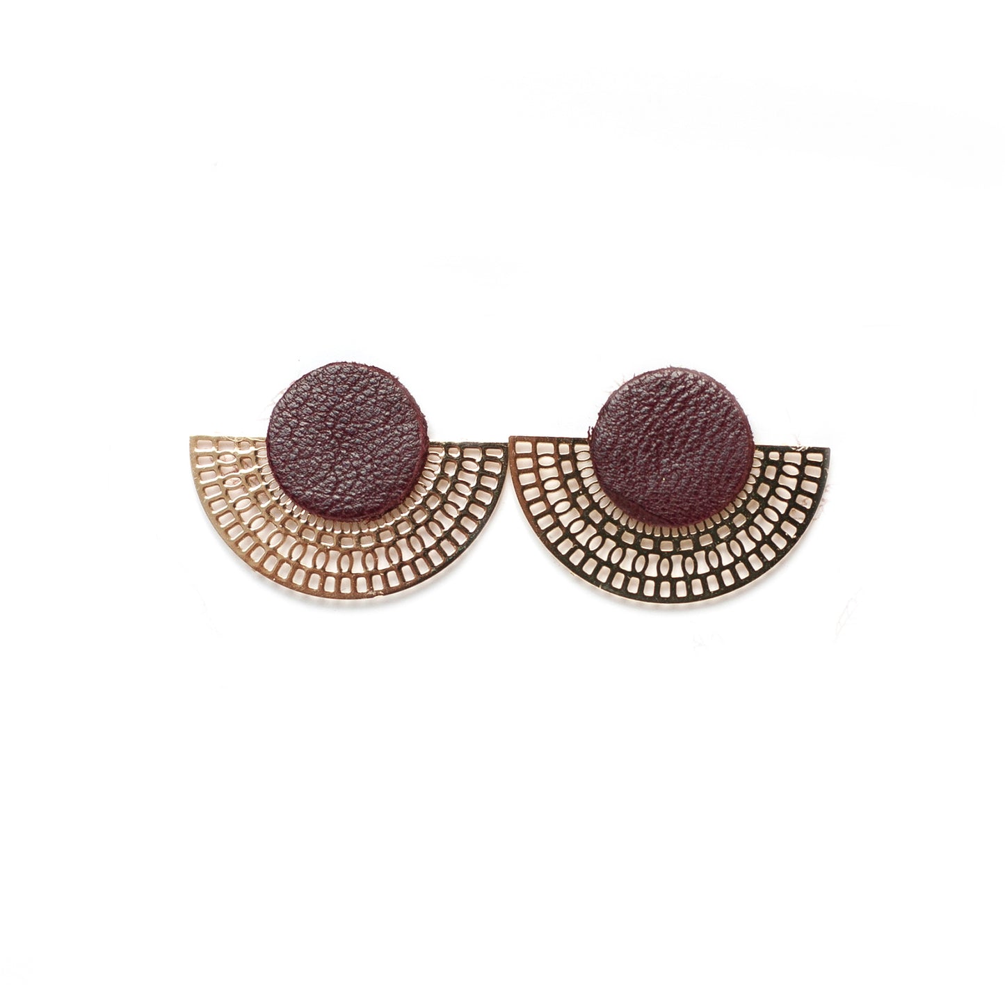 Puces d'oreilles cuir couleurs au choix