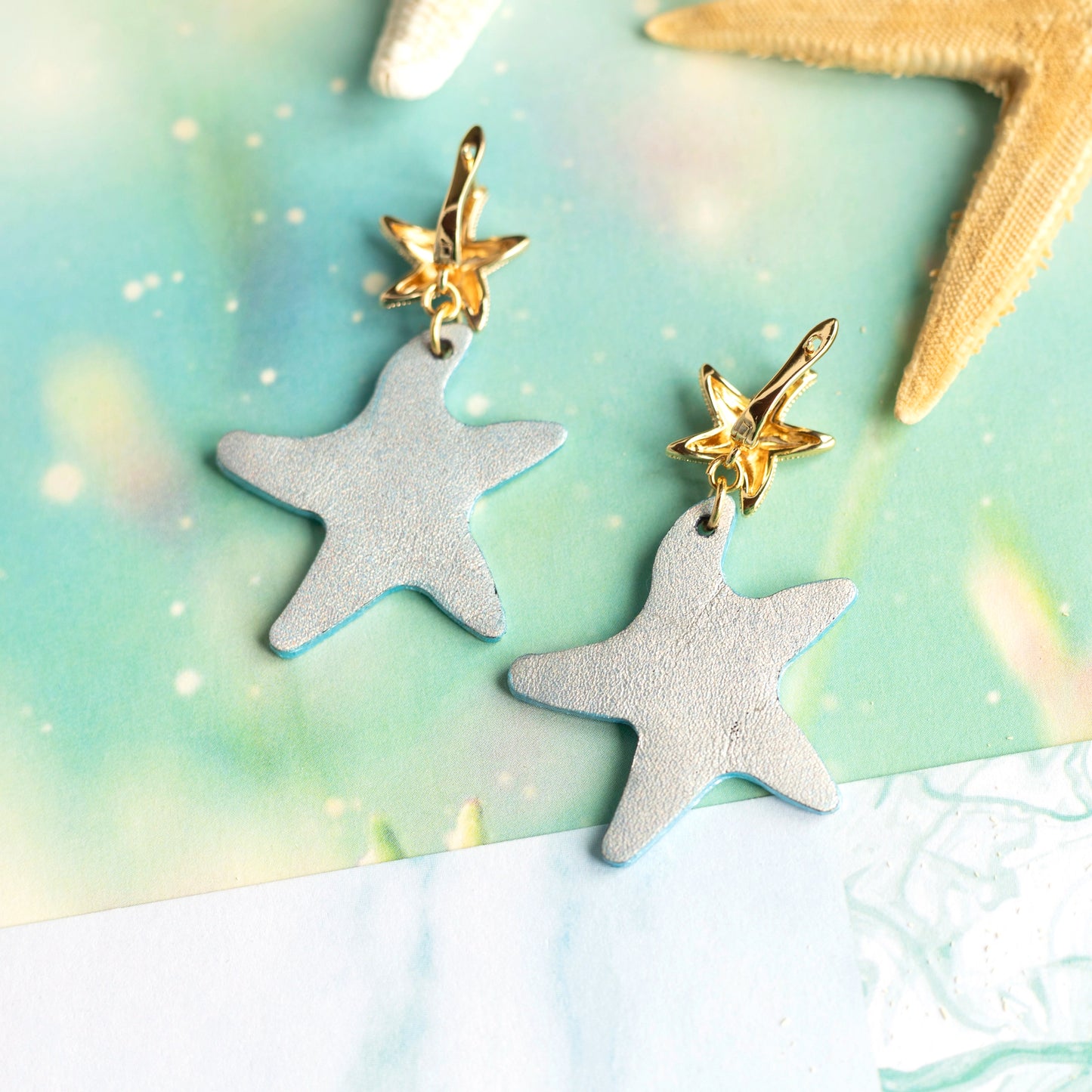 Boucles d'oreilles Iceberg - cuir et acier