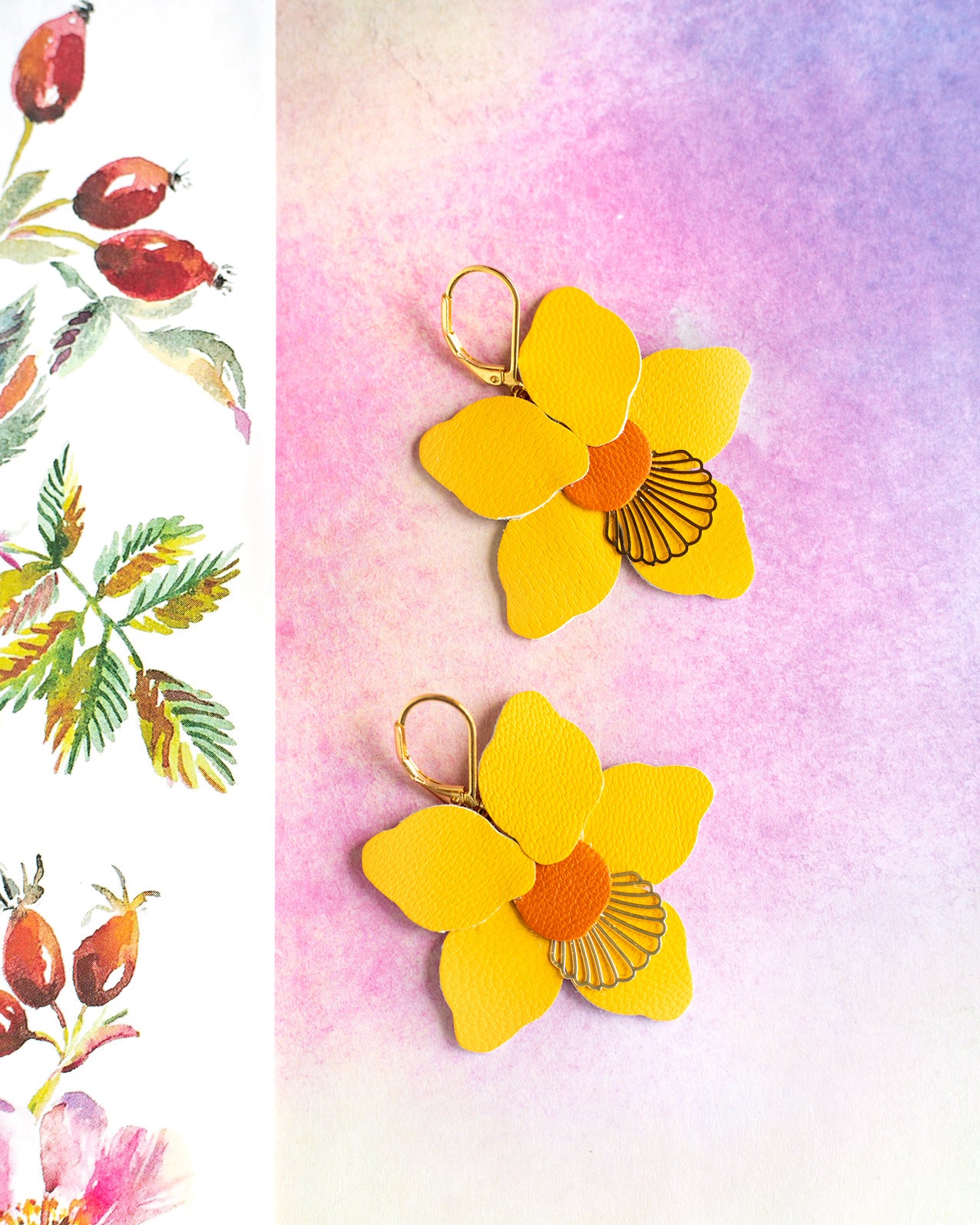 Boucles d'oreilles Jonquilles