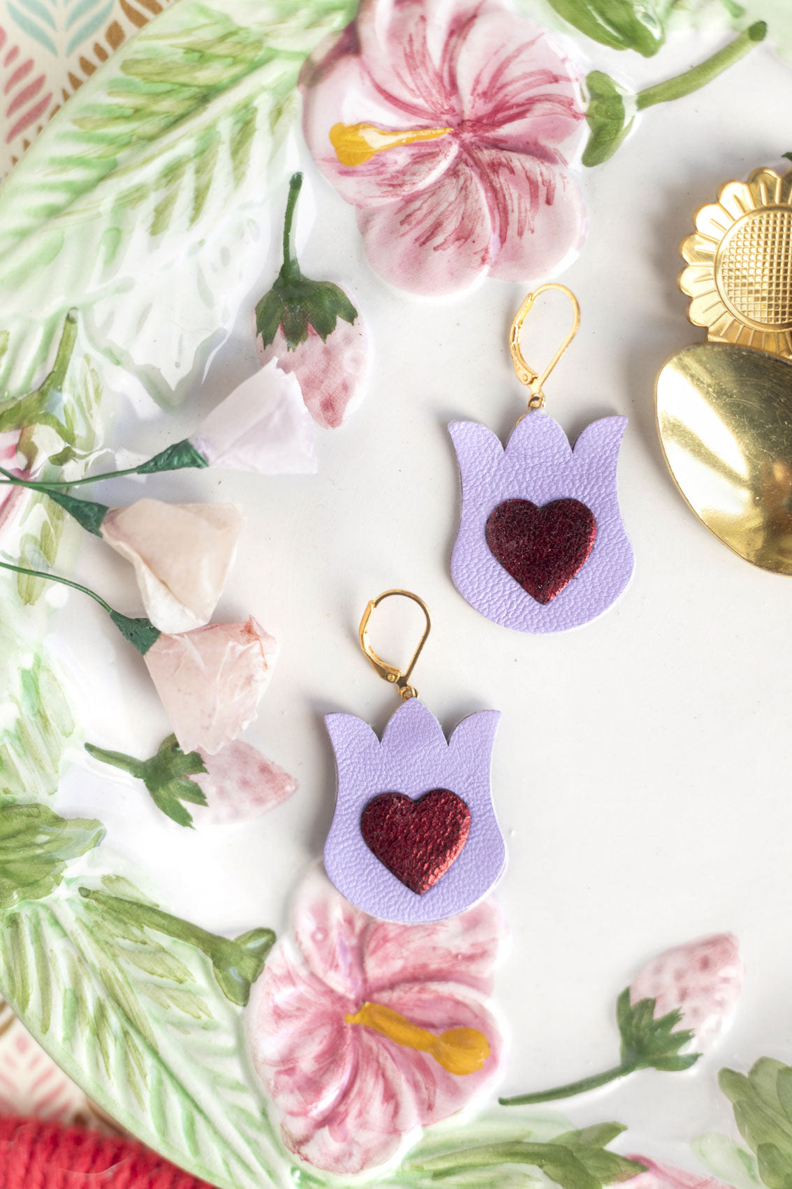 Boucles d'oreilles Tulipes de Coeur