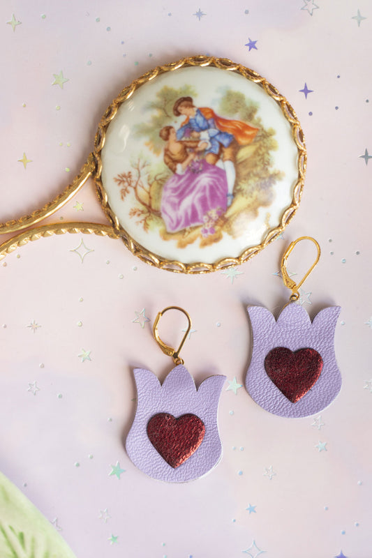 Boucles d'oreilles Tulipes de Coeur