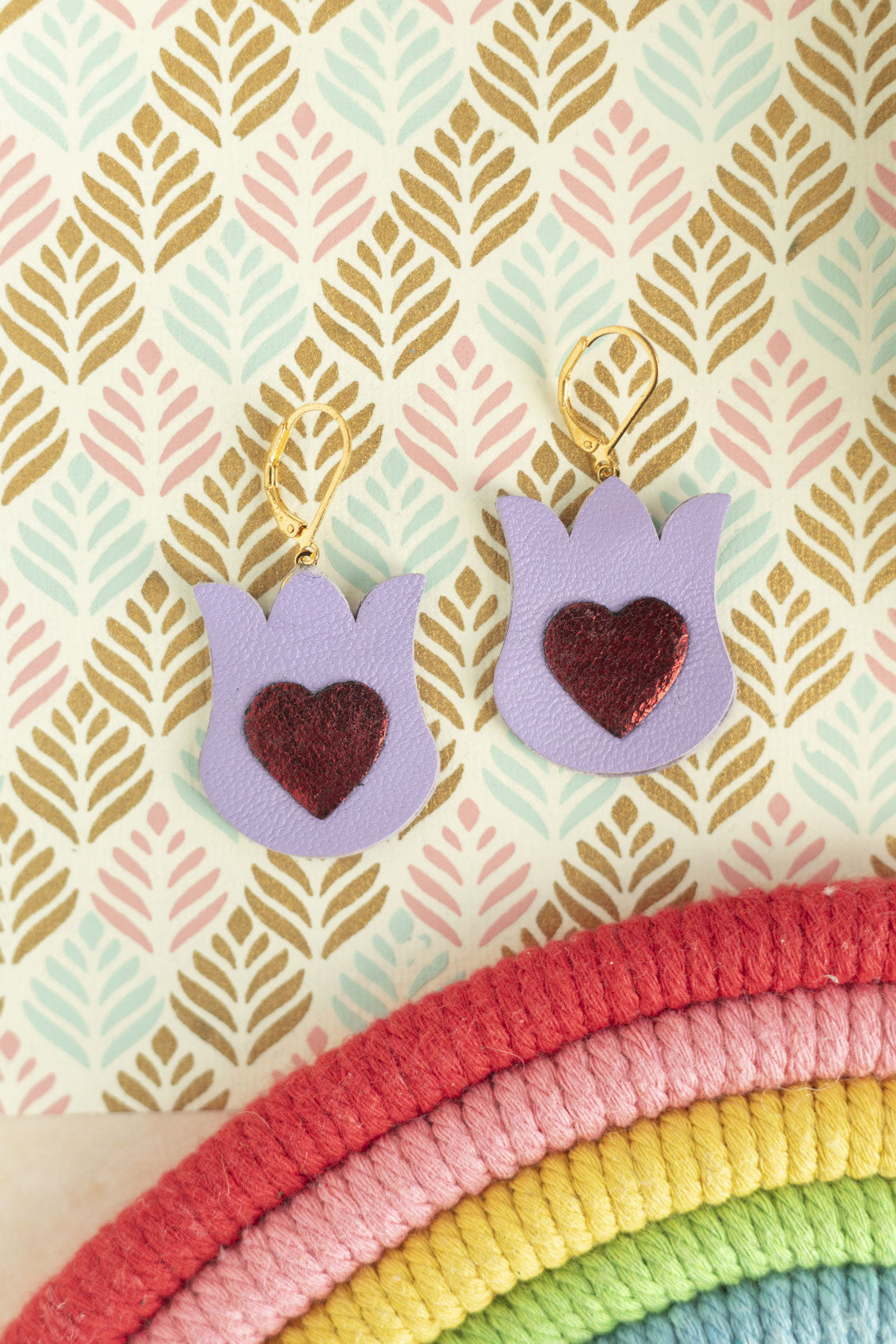 Boucles d'oreilles Tulipes de Coeur