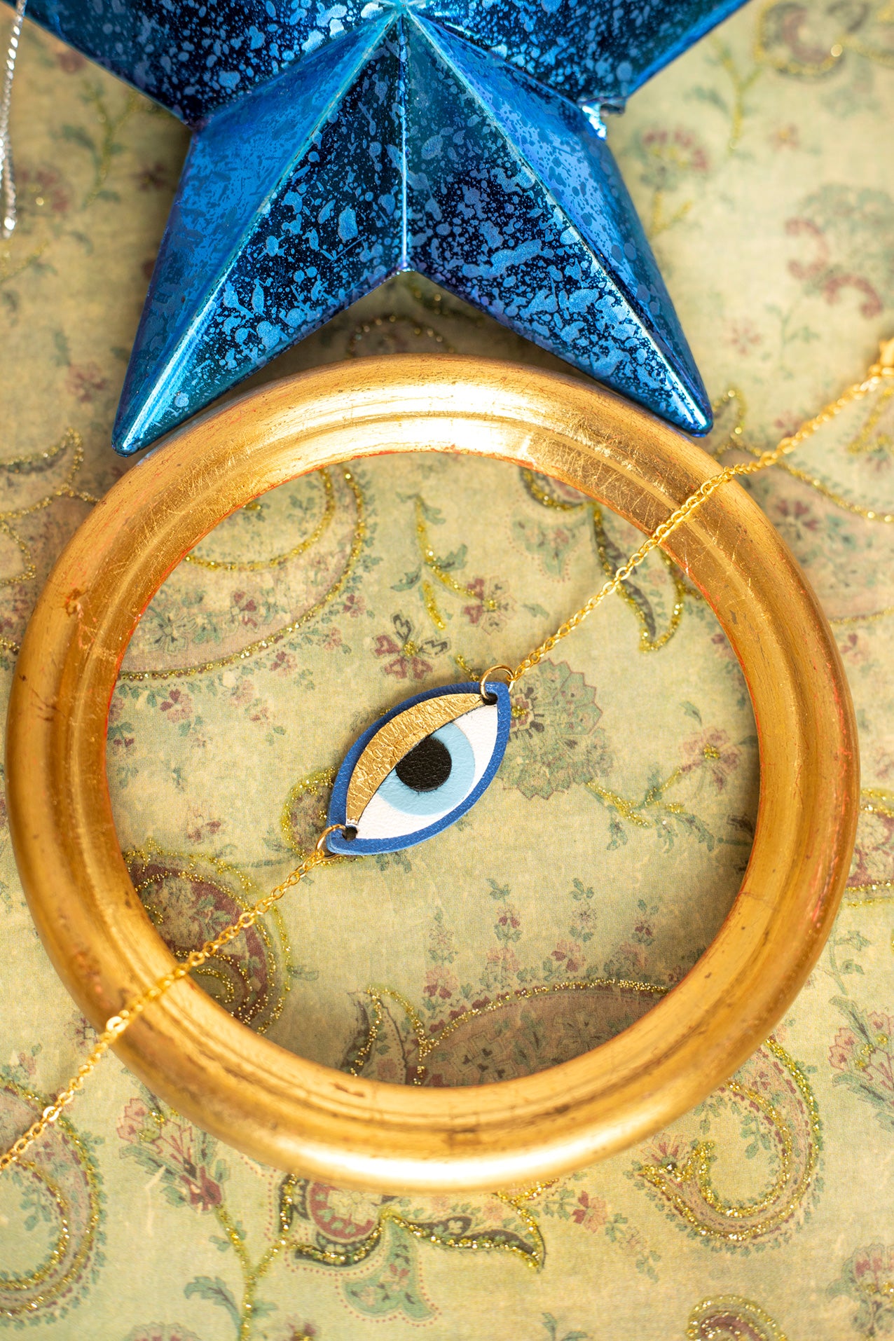 Bracelet Oeil porte-bonheur bleu