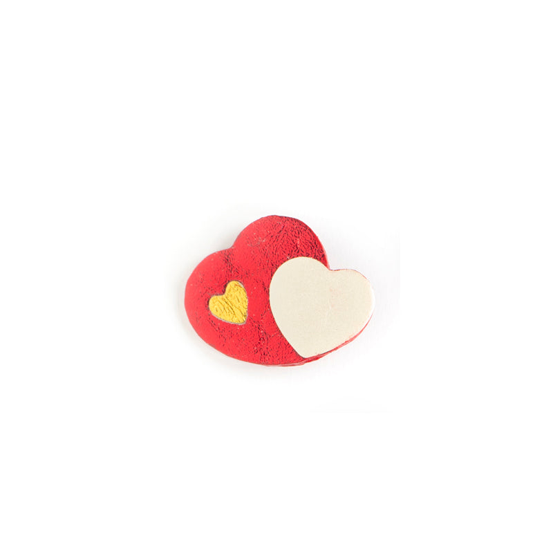 Broches Coeurs entrelacés en cuir multicolores