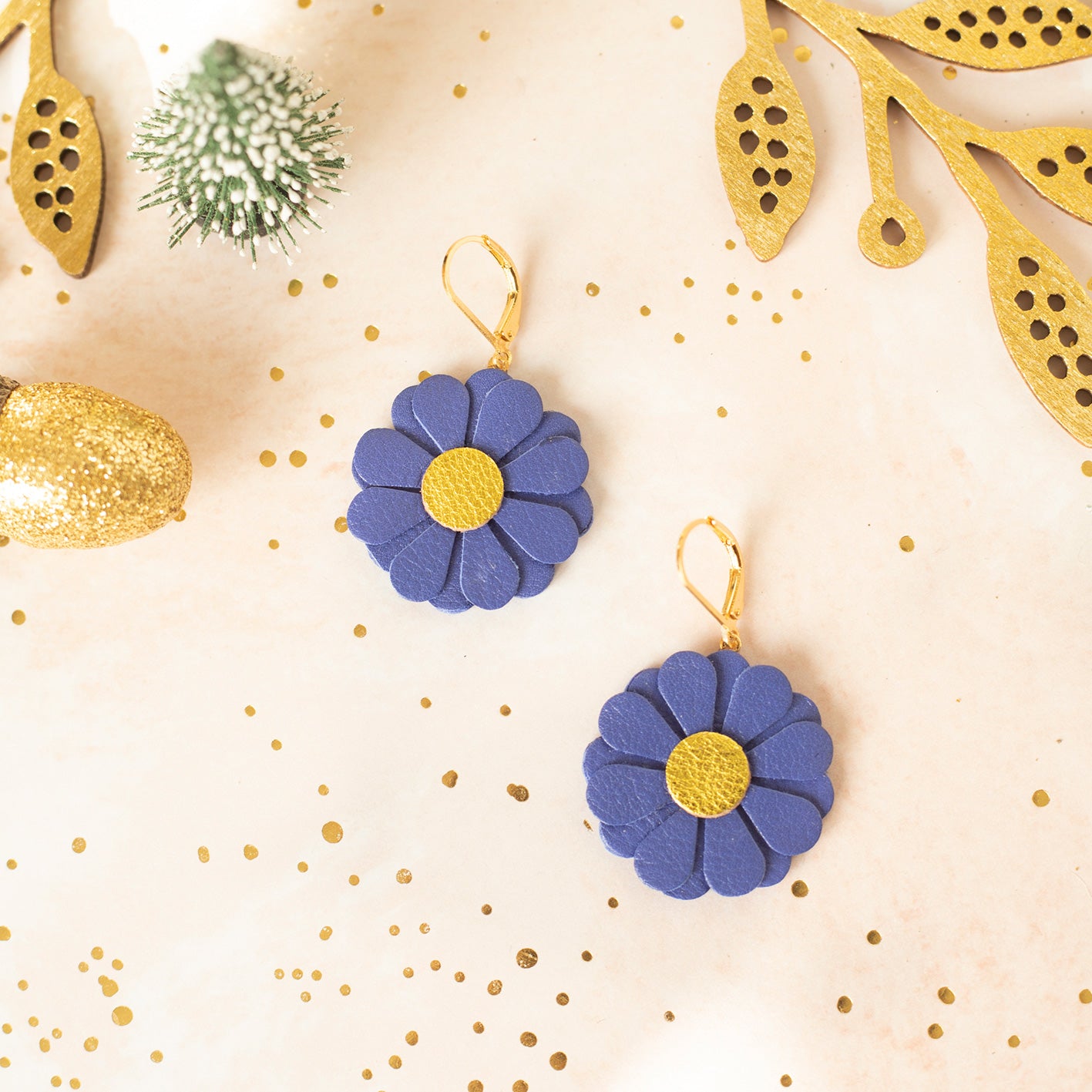 Boucles d'oreilles Aster pendantes