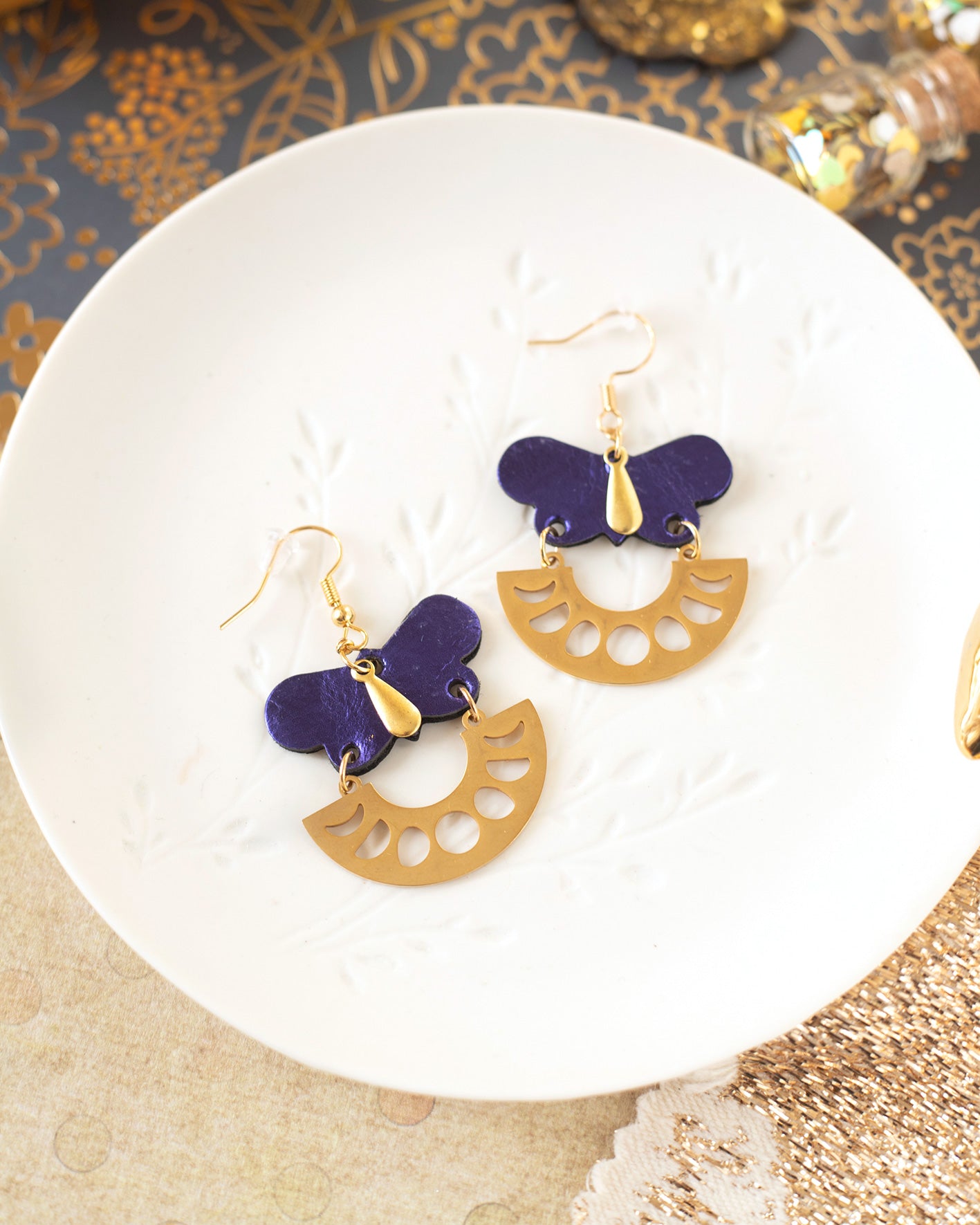 Boucles d’oreilles La danse du papillon nocturne