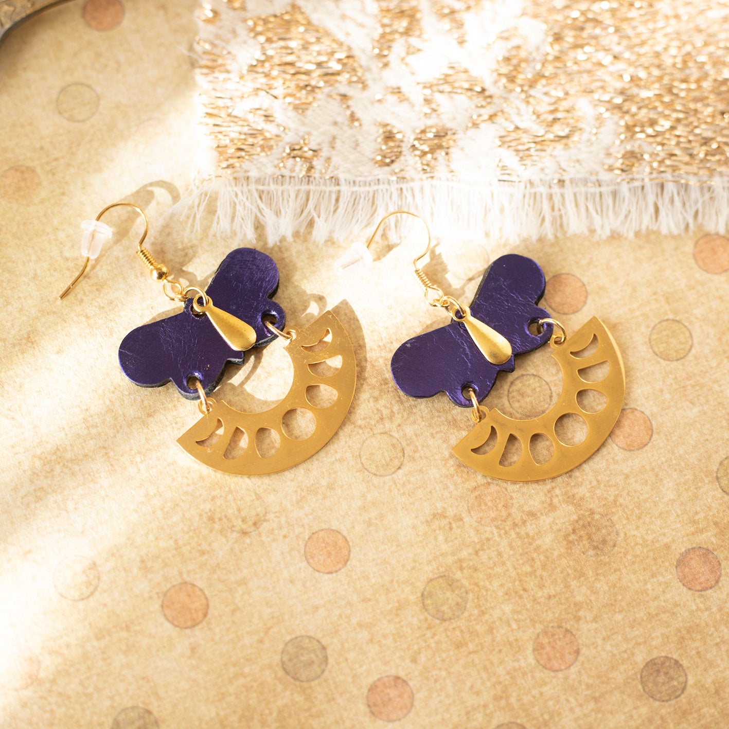 Boucles d’oreilles La danse du papillon nocturne