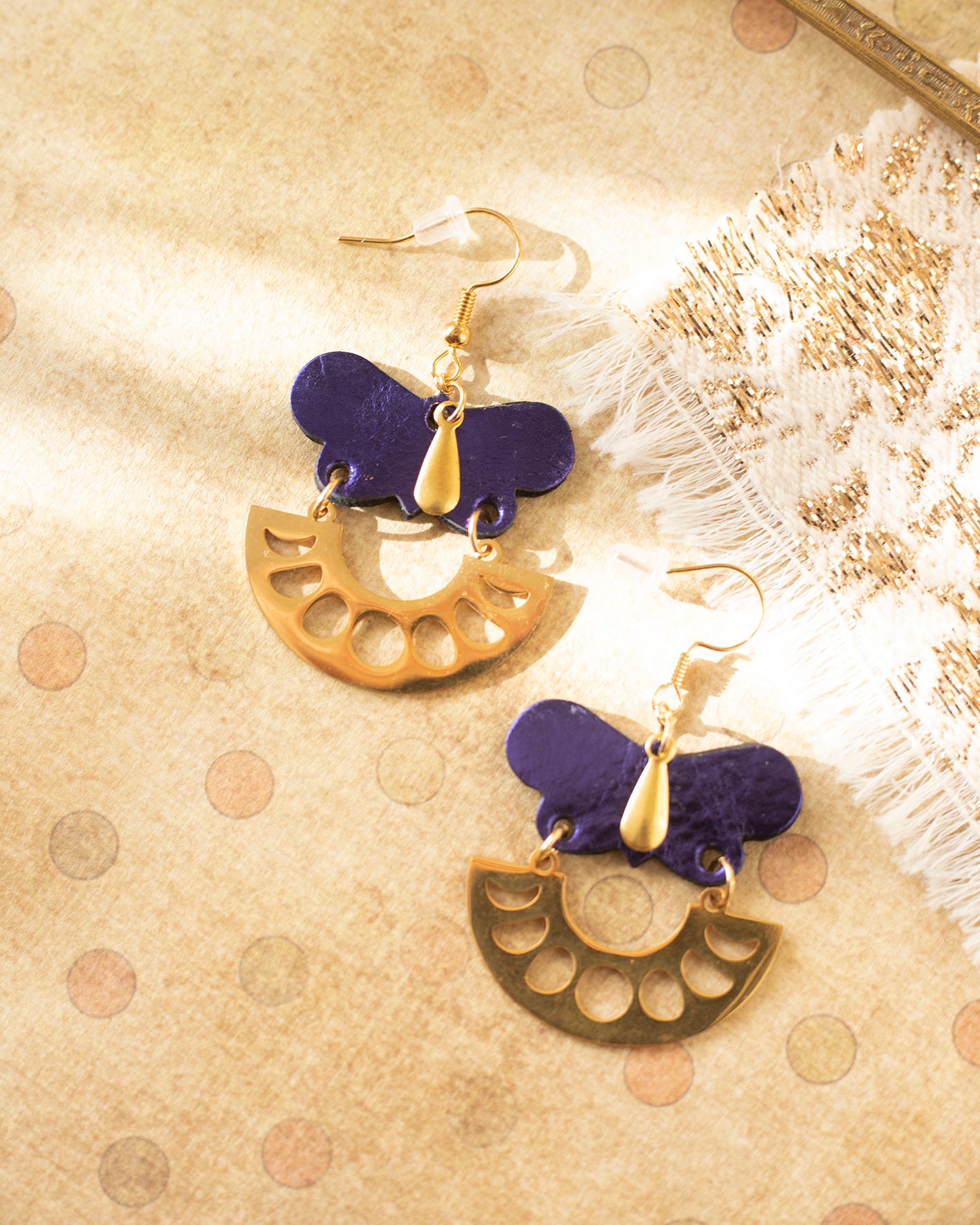 Boucles d’oreilles La danse du papillon nocturne