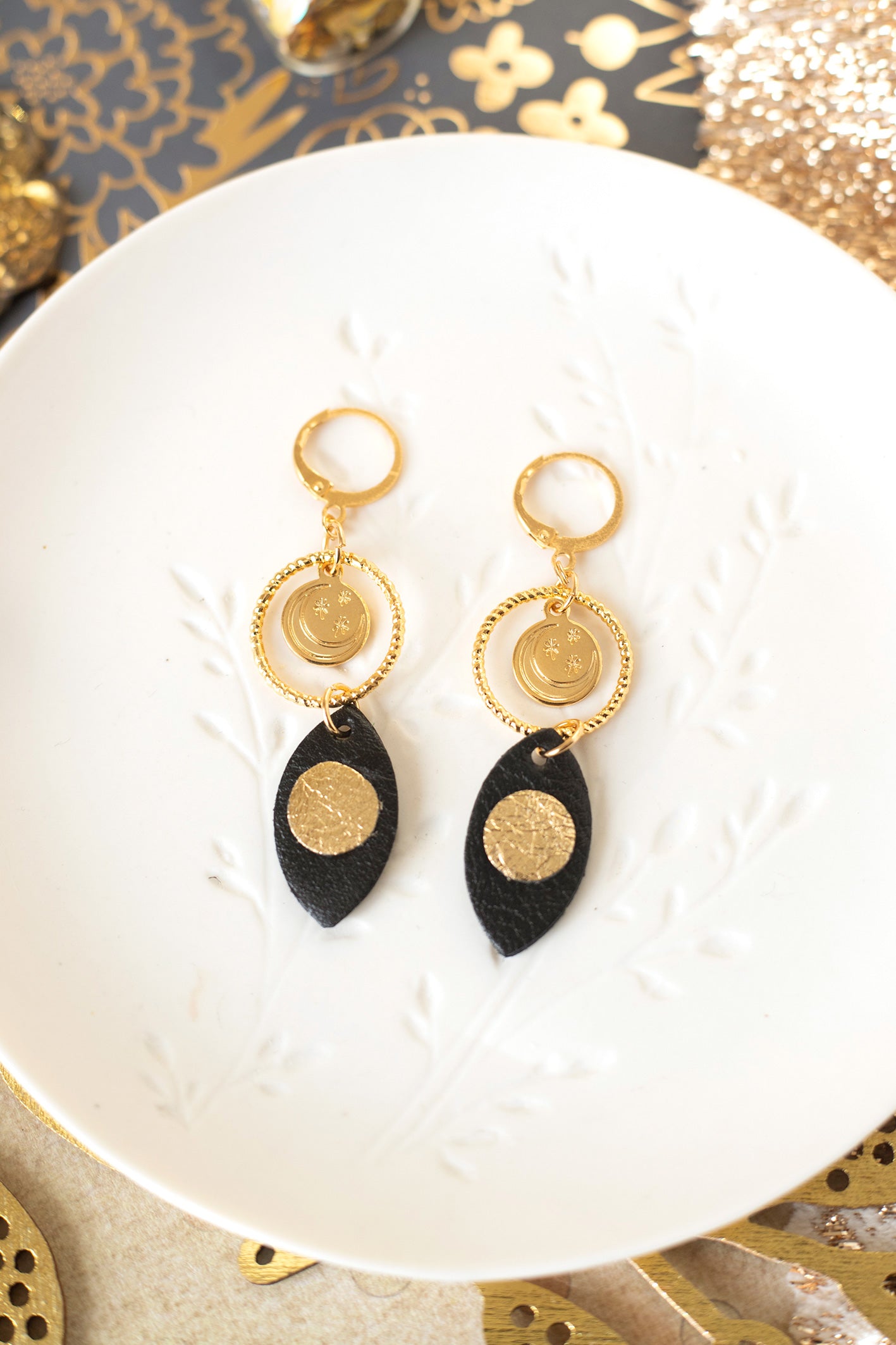 Boucles d’oreilles Lune d'Isis