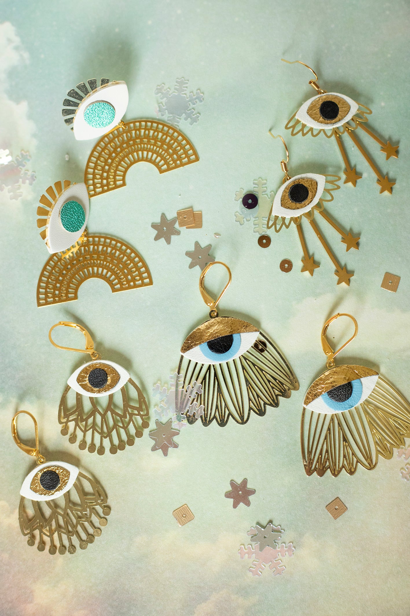 Boucles d'oreilles Yeux (fleur de muguet)
