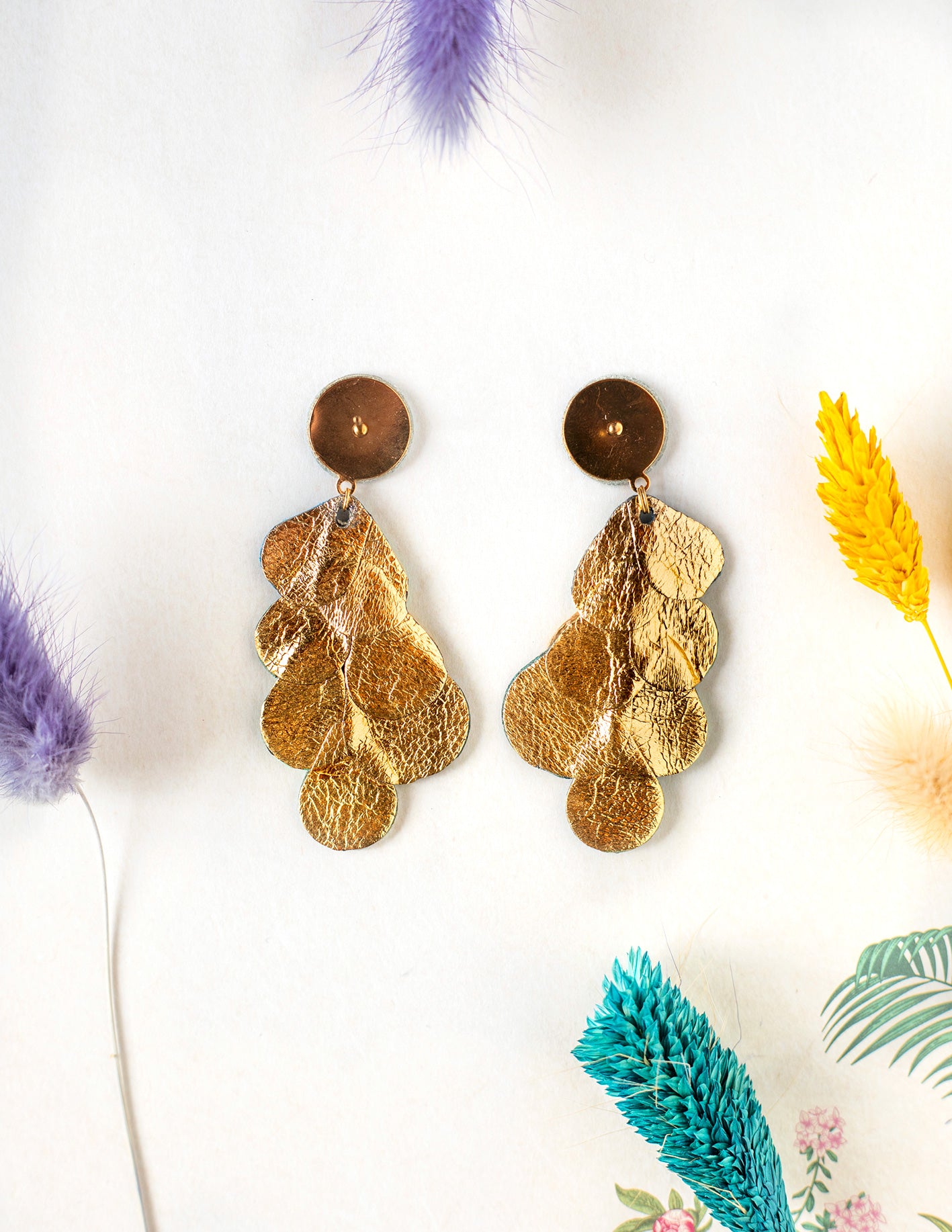 Boucles d'oreilles Queue de Paon