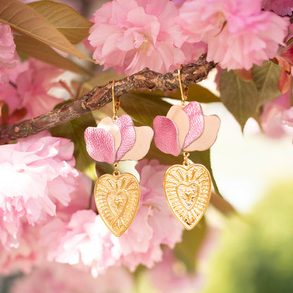 Boucles d'oreilles Coeurs Flamboyants