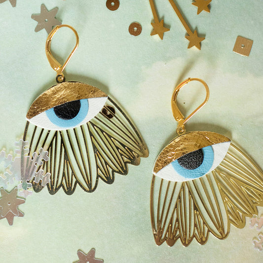 Eyes earrings (lily of the valley flower)