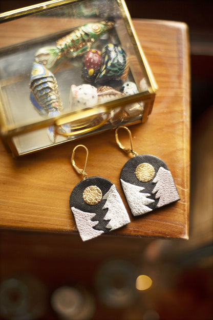 Boucles d'oreilles Paysage d'hiver