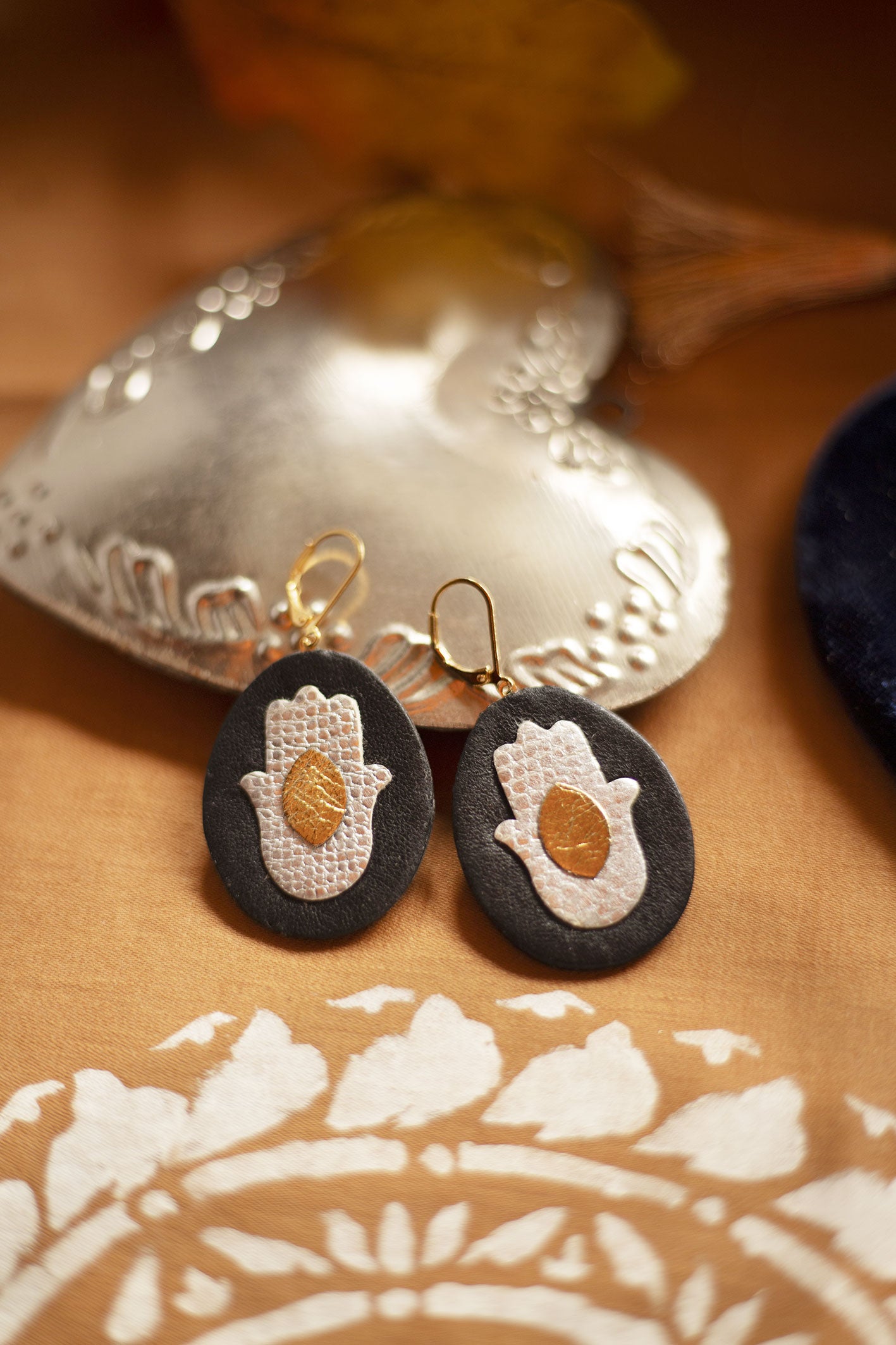 Boucles d'oreilles Main Hamsa