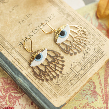 Boucles d'oreilles Yeux bleus