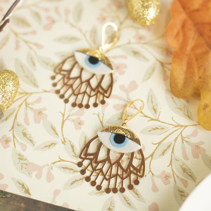 Boucles d'oreilles Yeux bleus