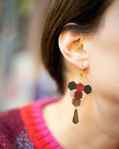 Boucles d’oreilles Audrey rouges