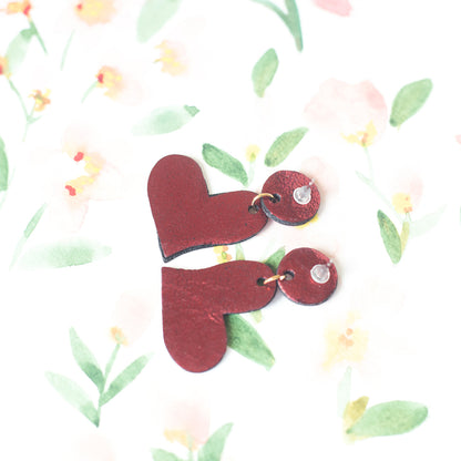 Boucles d'oreilles Mon Coeur Rouge