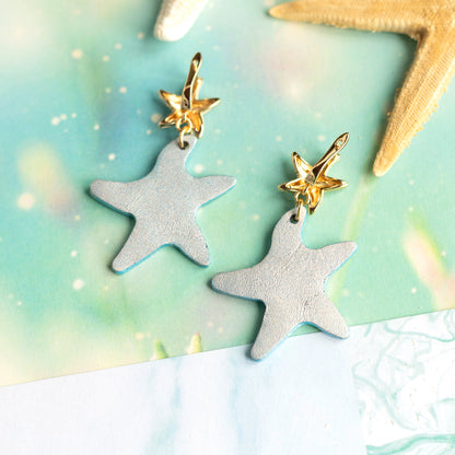 Boucles d'oreilles Iceberg - cuir et acier