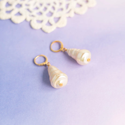 Boucles d'oreilles Coquillages en verre