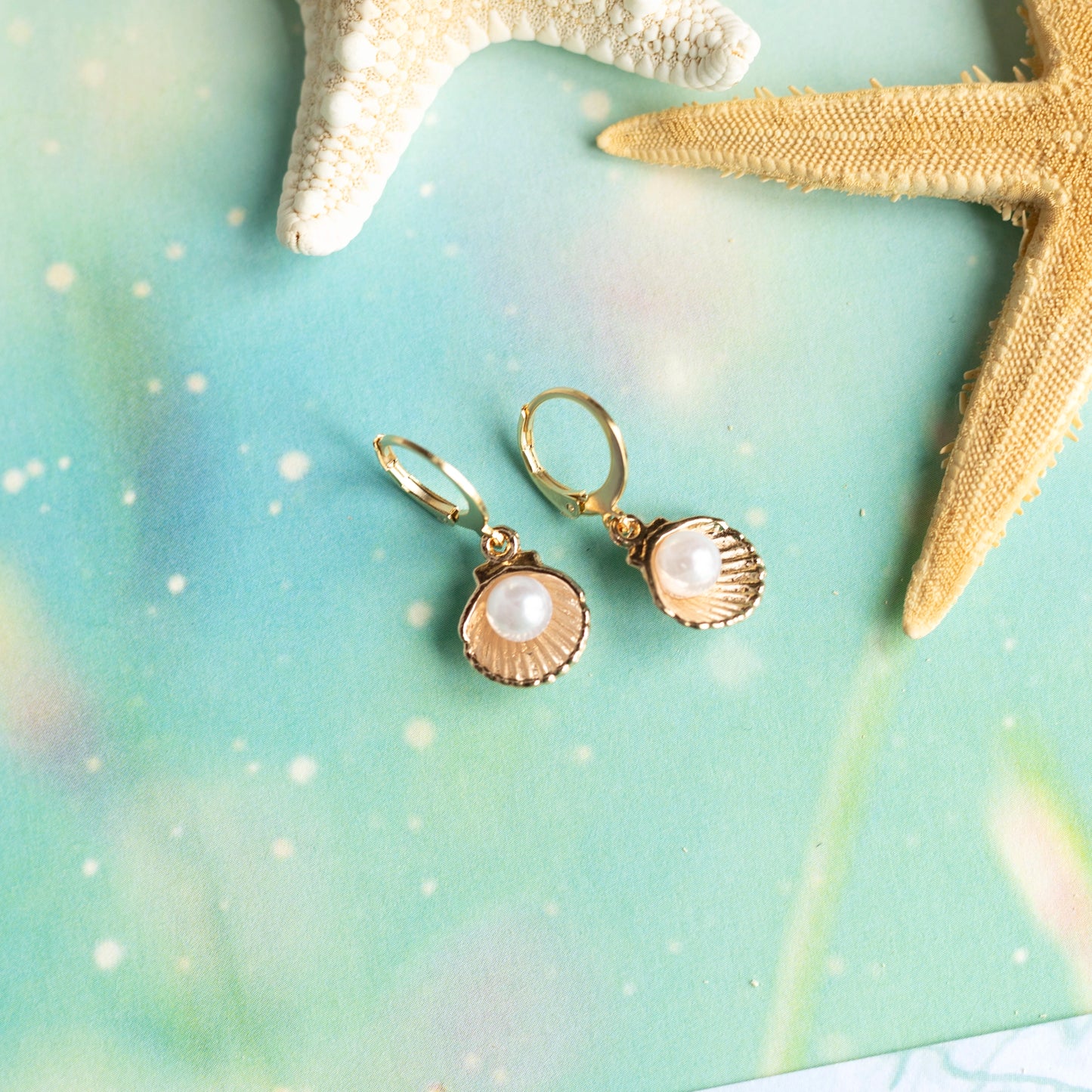 Boucles d'oreilles Coquilles perlées