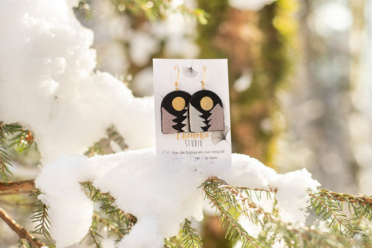 Boucles d'oreilles Paysage d'hiver