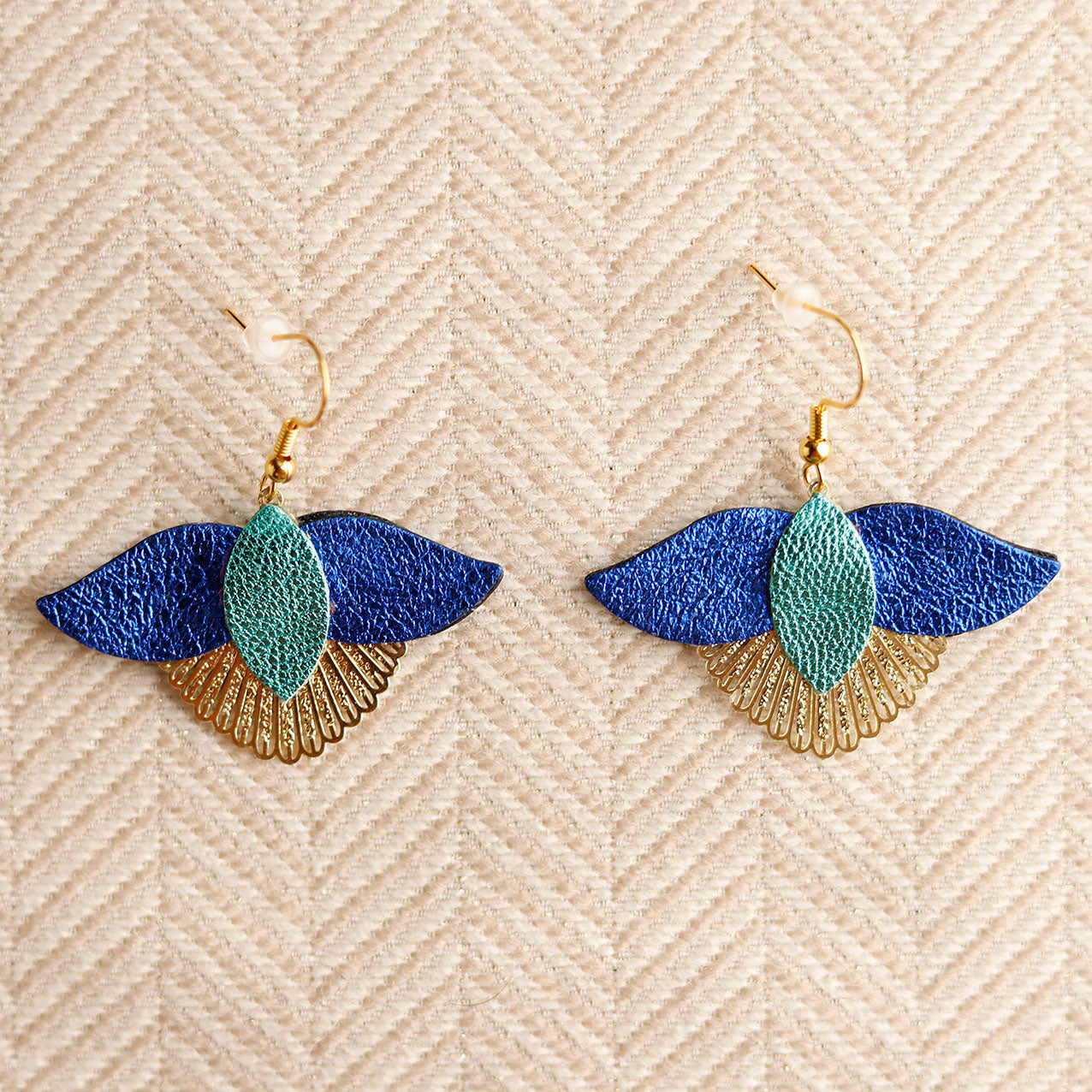 Boucles d'oreilles Oiseaux en vol - couleur au choix