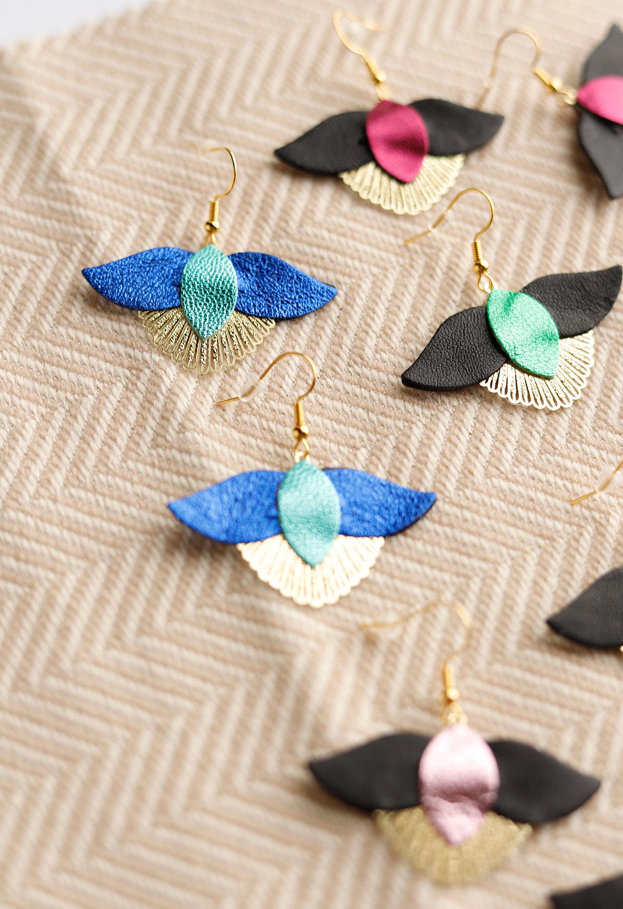 Boucles d'oreilles Oiseaux en vol - couleur au choix