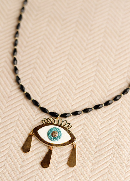 Collier Oeil d'Or Noir