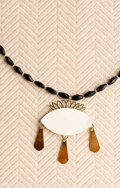 Collier Oeil d'Or Noir