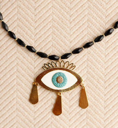 Collier Oeil d'Or Noir