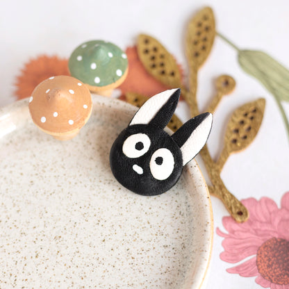 Pin's tête de chat noir