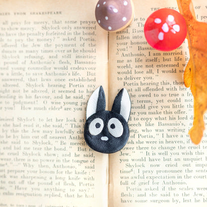 Pin's tête de chat noir