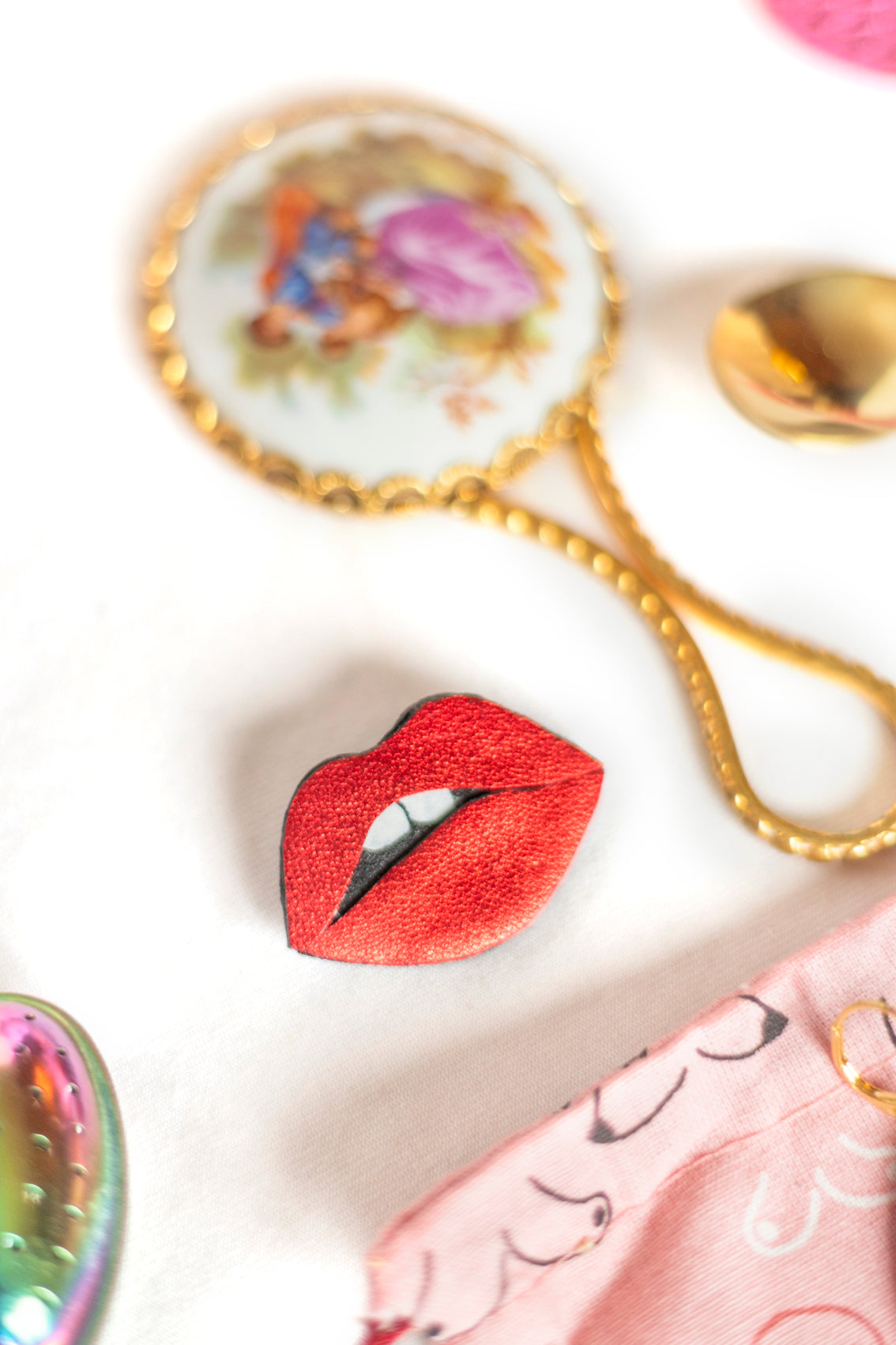 Plump Lips Brooch or Pin