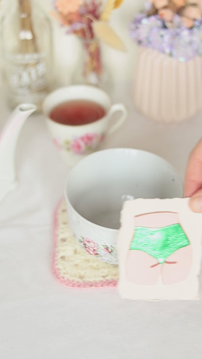 Broche Fesses et Culotte Verte